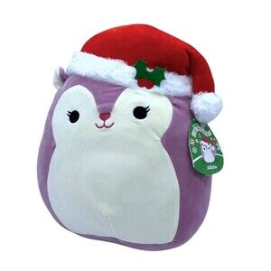Squishmallows Christmas Allina The Squirrel with Santa Hat 11”